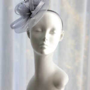 Silver Crinoline Fascinator