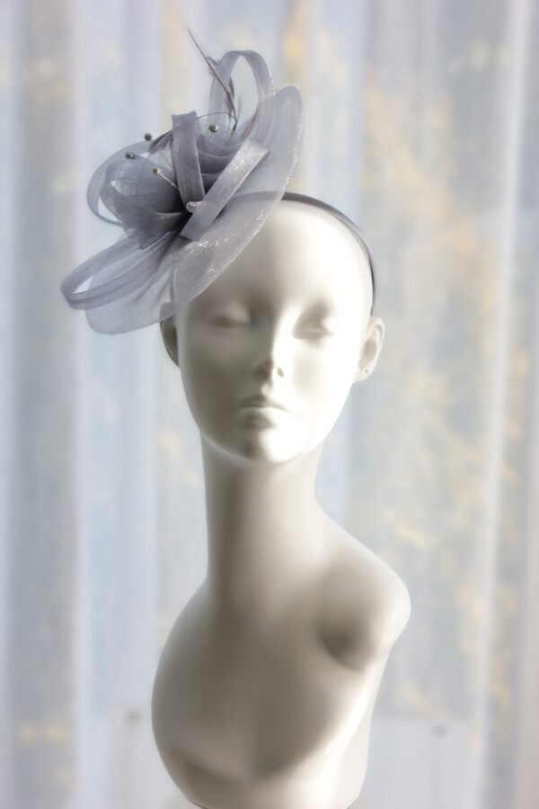 Silver Crinoline Fascinator