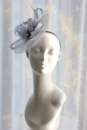 Silver Crinoline Fascinator