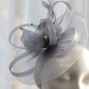 Silver Crinoline Fascinator - Image 2