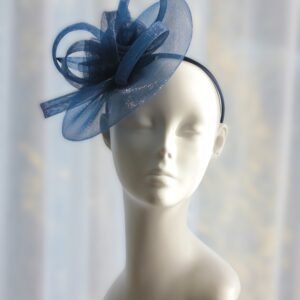 Navy Blue Crinoline Fascinator