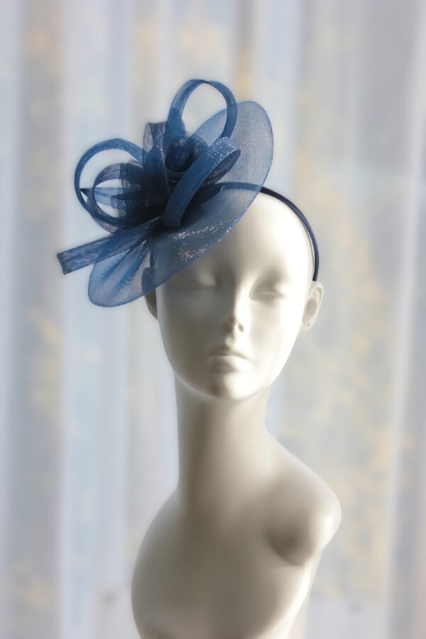 Navy Blue Crinoline Fascinator