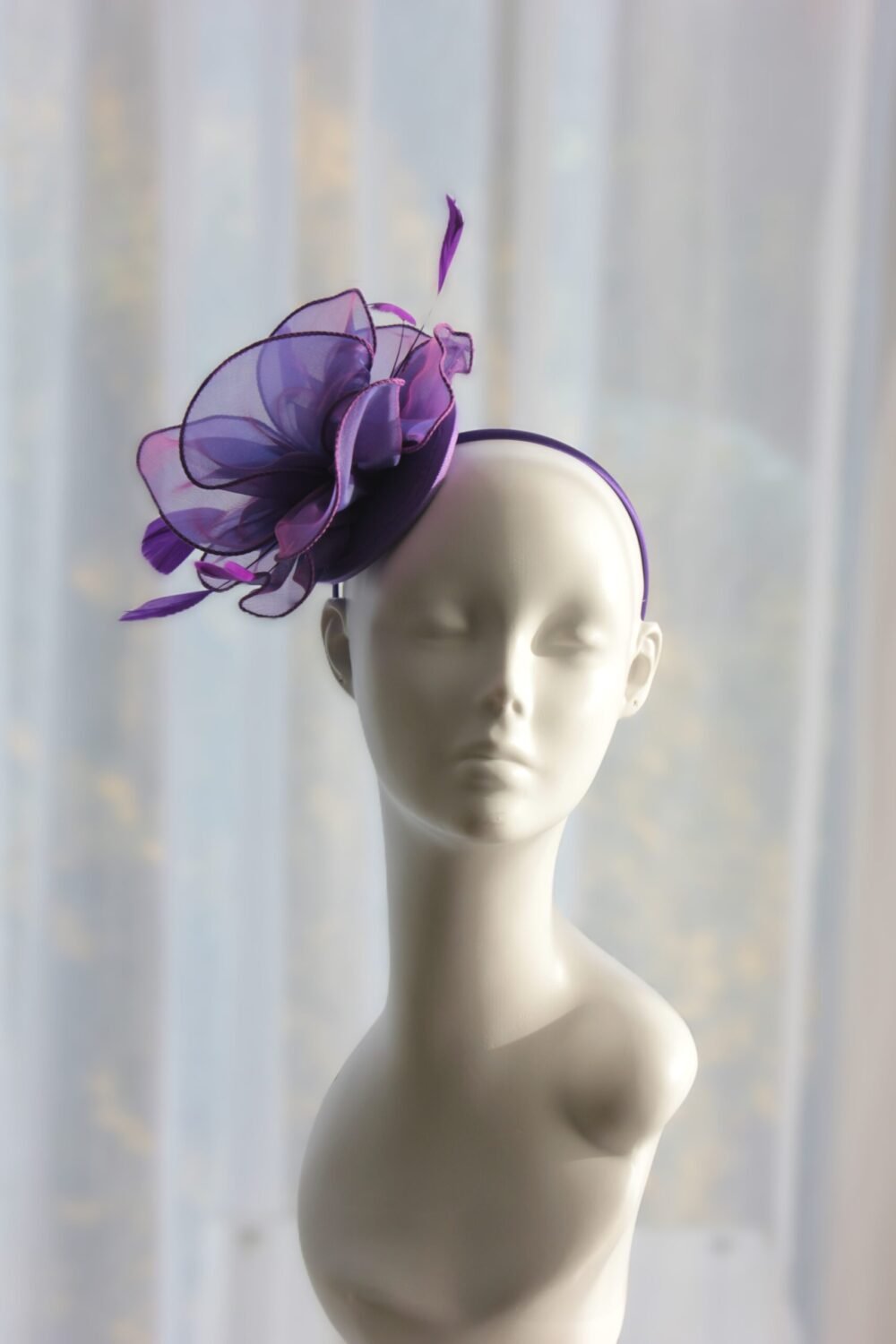 Purple Organza Fascinator