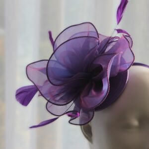 Purple Organza Fascinator - Image 2
