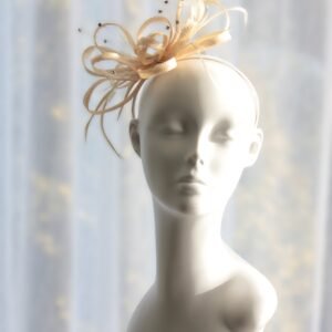 Cream Sinamay Bow Fascinator