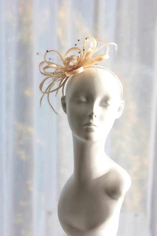 Cream Sinamay Bow Fascinator