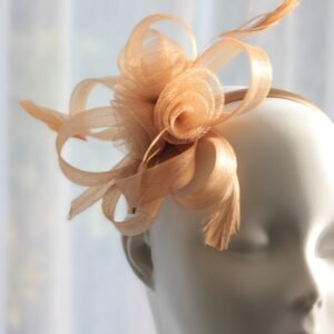 Gold Crinoline Bow Fascinator - Image 2