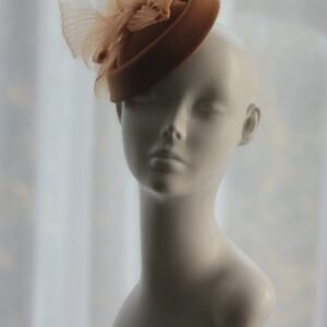Toffee Coloured Crinoline Fascinator