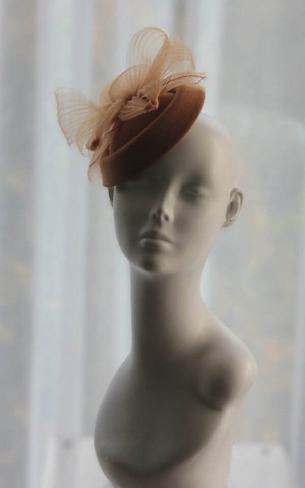 Toffee Coloured Crinoline Fascinator