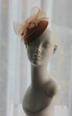 Toffee Coloured Crinoline Fascinator